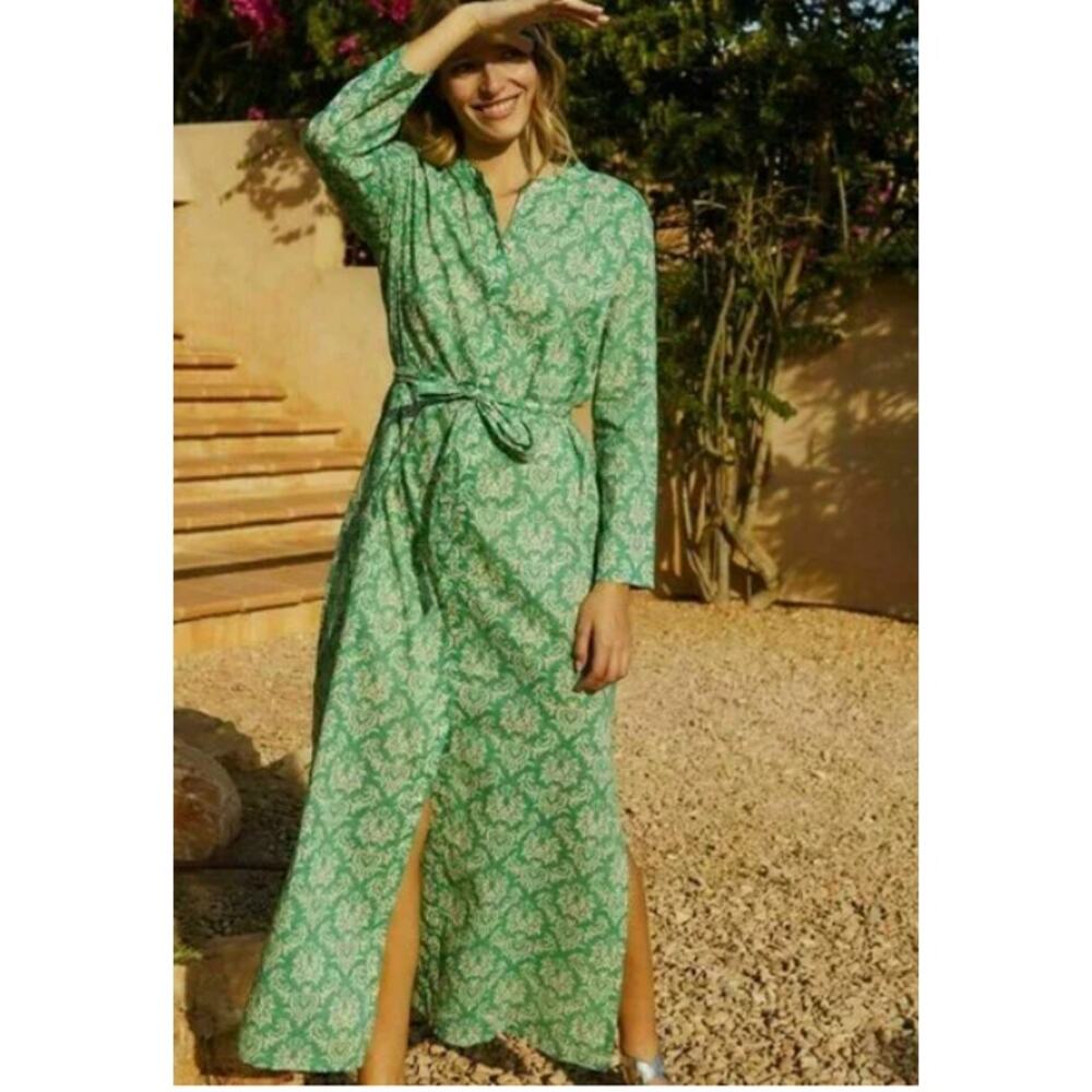 Petite Mendigote Paris Jolie Jolie Tamara Pondicherry Kaftan Maxi Dress Womans M